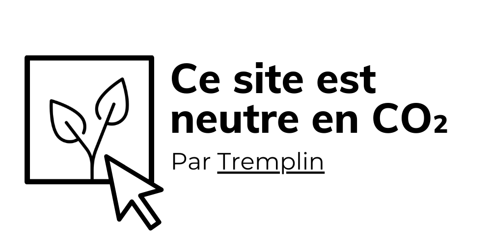Logo neutre en CO2 de l'agence Tremplin